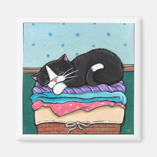 Wäscherei-TagesNickerchen - Katzen-Magnet Magnet