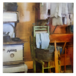 Wäscherei Trocknen in der Küche Fliese