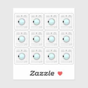 Wäscherei Waschmaschine Reinigungstupfer Planner Aufkleber