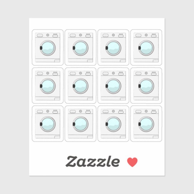 Wäscherei Waschmaschine Reinigungstupfer Planner Aufkleber (Blatt)