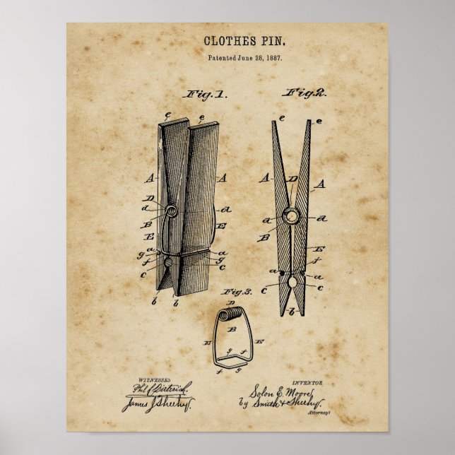 Wäscheservice Dekoration Holzkleidung Button Bluep (Vorne)