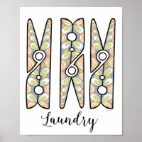 Wäscheservice im Zimmer Wand an Wand Kunst