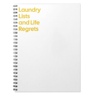 Wäscheservice-Listen & Life-Regrets-Notebook Notizblock