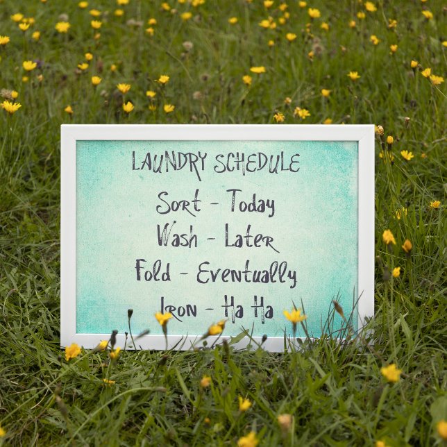 Wäscheservice Poster (Funny laundry schedule poster print wall art)