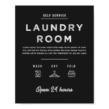 Wäscheservice, Zimmerservice Art Chalk Stil