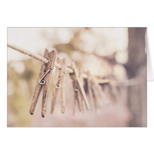 Wäschespinne auf einer Linie