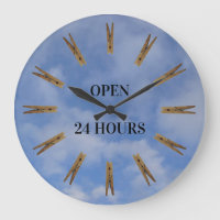 Wäschestunden signieren große Uhr