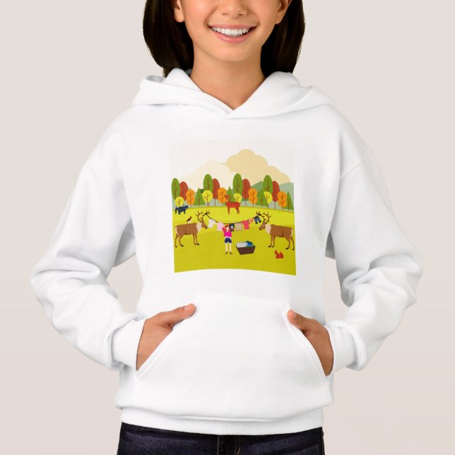 Wäschetag Hoodie (Vorderseite)