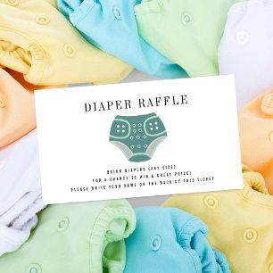 Wäschetrockner Blue Baby Diaper Raffle Umschließwa Begleitkarte