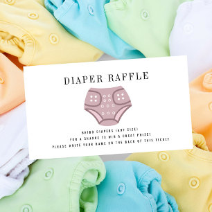 Wäschetrockner Pflaume Baby Diaper Raffle Umschlie Begleitkarte