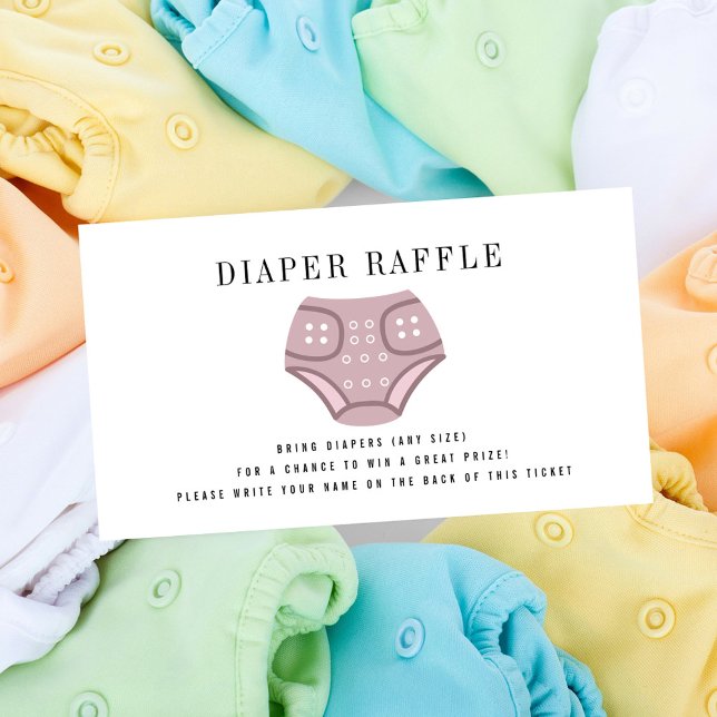 Wäschetrockner Pflaume Baby Diaper Raffle Umschlie Begleitkarte (Von Creator hochgeladen)