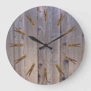 WaschkücheClothespin Große Wanduhr