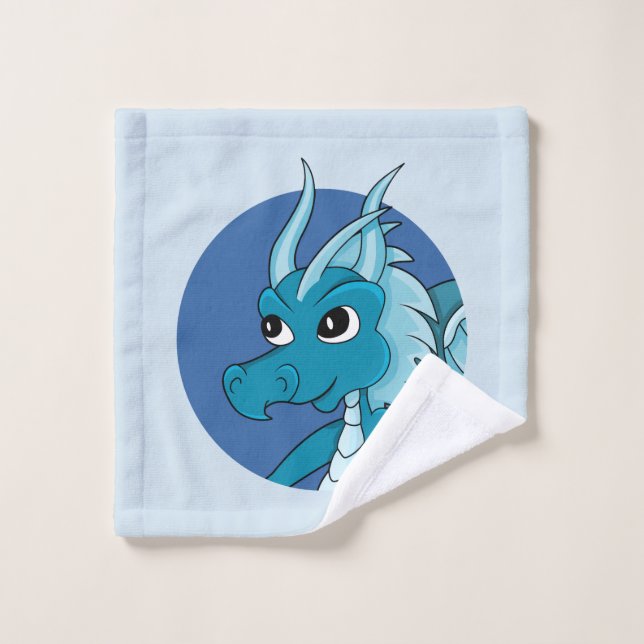 Waschlappen aus blauem Drachen Cartoon (Waschlappen)