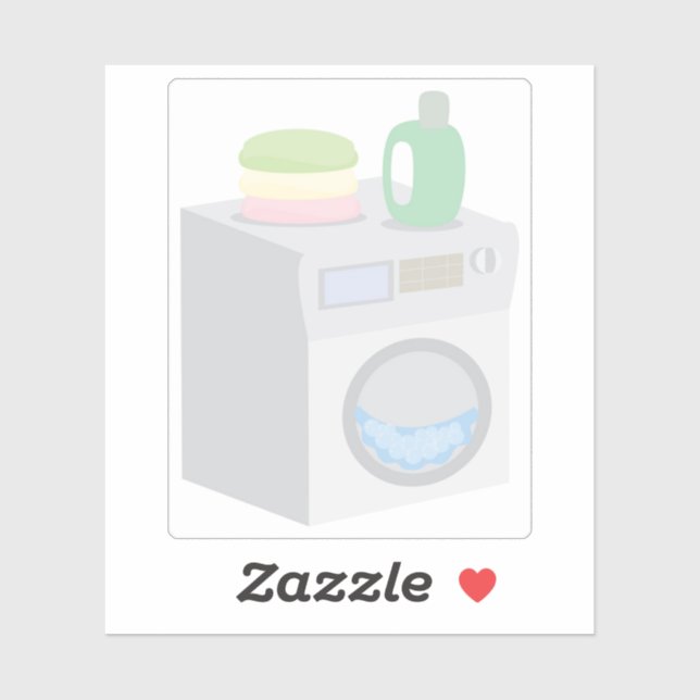 Waschmaschine Aufkleber (Blatt)