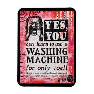 Waschmaschine - Funny Vintage Ad Magnet