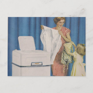 Waschmaschine Postkarte