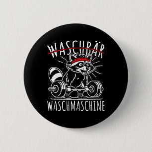 Waschmaschine Raccoon Fitness Bodybuildi Button