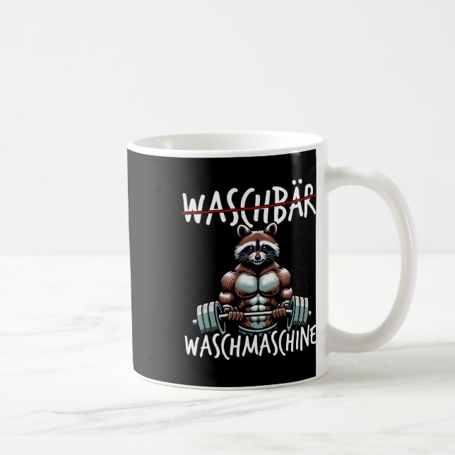 Waschmaschine Raccoon Fitness Bodybuildi Kaffeetasse (Rechts)