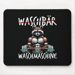 Waschmaschine Raccoon Fitness Bodybuildi Mousepad