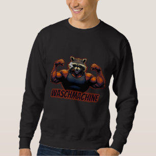 Waschmaschine – Strong Waschbär-Gym-Design Sweatshirt