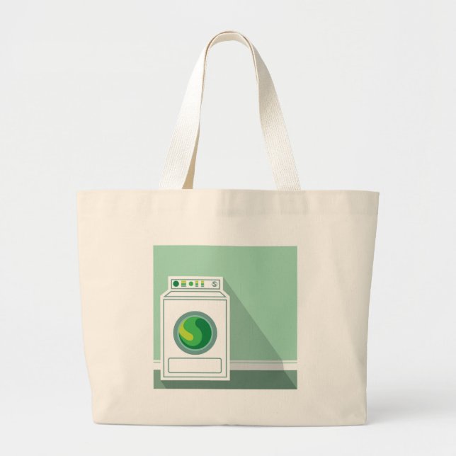 Waschmaschine-Waschküche Jumbo Stoffbeutel (Vorne)