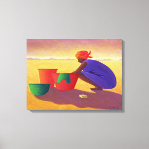 Waschmaschinen-Frau 1999 Leinwanddruck