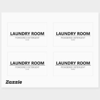 Waschmittel Etikett- Pulver (für große Behälter) Rechteckiger Aufkleber