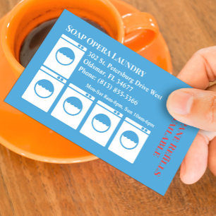 Waschsalon Business Card Visitenkarte