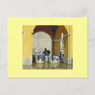Waschtag in Antigua Postkarte