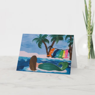 Waschtagskarte der Meerjungfrau Karte