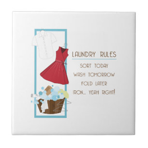 Waschvorschriften Fliese