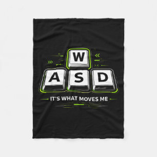 Wasd Es Ist Was Mich Bewegt .lustiger PC-Gamer Com Fleecedecke