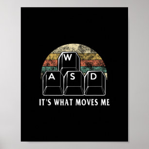 Wasd Es Ist Was Mich Bewegt - Lustiger Pc-Spieler Poster