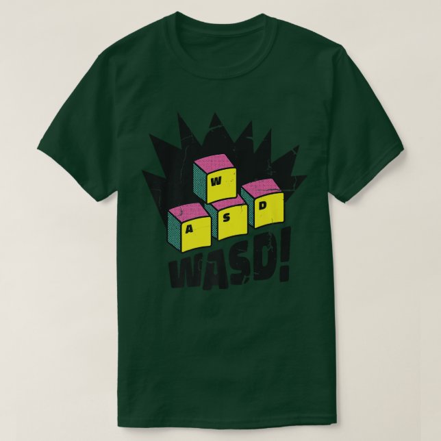 WASD Funny PC Computer Games Video Game Gaming Gam T-Shirt (Design vorne)