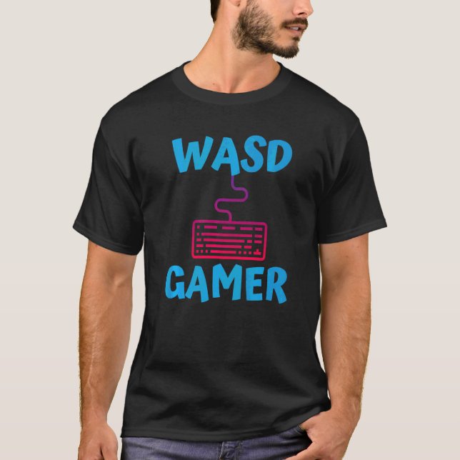 Wasd Gamer Qwerty Pc Gaming Keyboard Computer Pc G T-Shirt (Vorderseite)