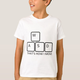 Wasd Gaming Design - Ikonische PC-Gamer-Tastaturgr T-Shirt