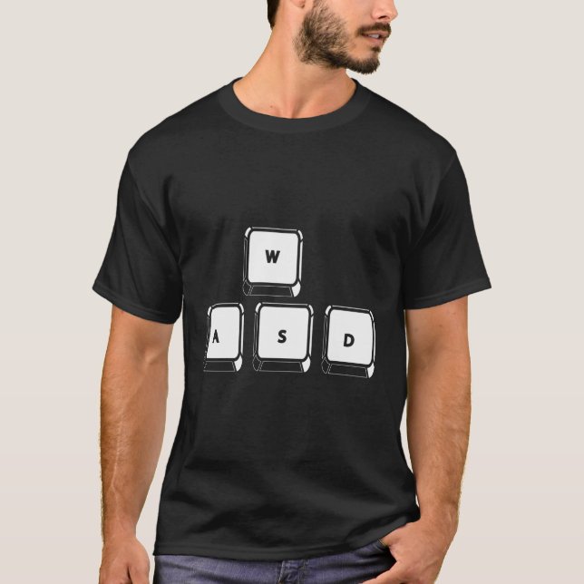 Wasd Keys PC Gaming Niedlich Online Gaming Funny G T-Shirt (Vorderseite)