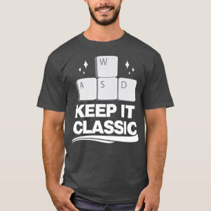 WASD-Kontrolle behalt It Classic Video Games  T-Shirt