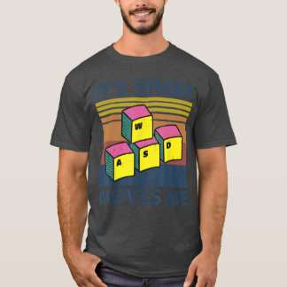 WASD PC-Gamer-Geschenke Videospiel Boys Männer Vin T-Shirt