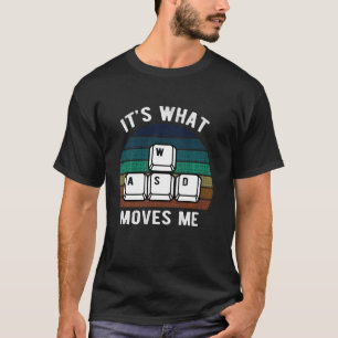 Wasd PC Gamer Video Gaming Boys Männer Vintag T-Shirt