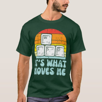 WASD Was mich bewegt PC Gaming Retro Gamer Männer  T-Shirt