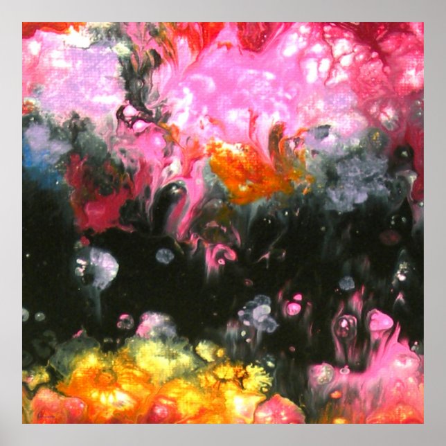 "Wash #3", abstract, psychedelic Poster (Vorne)