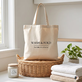 Wash And Fold Minimalistische Wäscheaufforderung S Tragetasche