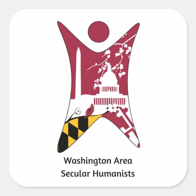 WASH-Autoaufkleber Quadratischer Aufkleber (Vorderseite)