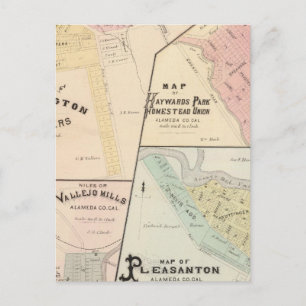 Wash Corners, Haywards Park, Niles, Pleasanton Postkarte