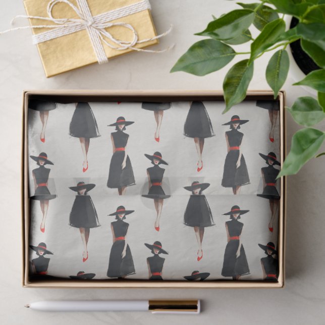 Wash Little Black Dress Fashion Pattern Seidenpapier (Geschenk)