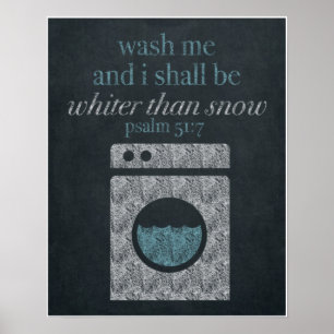 Wash Me Chalkboard Art 16x20 Poster