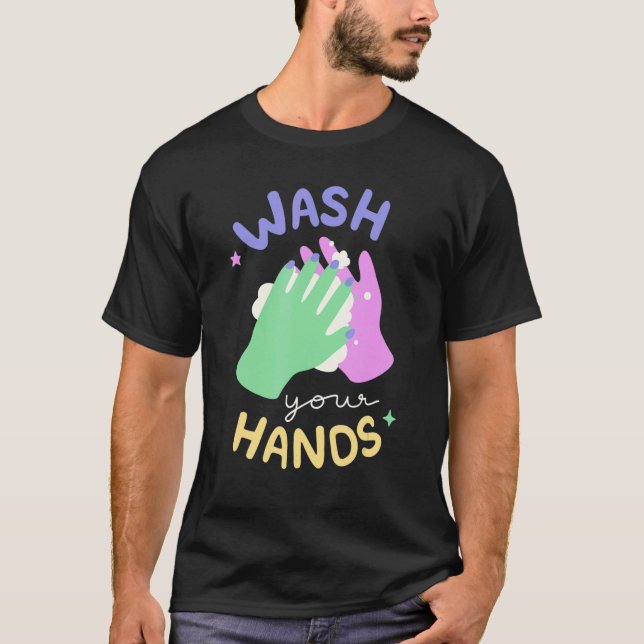 Wash Your Hands Meme Hand Hygiene Reminder for Kid T-Shirt (Vorderseite)