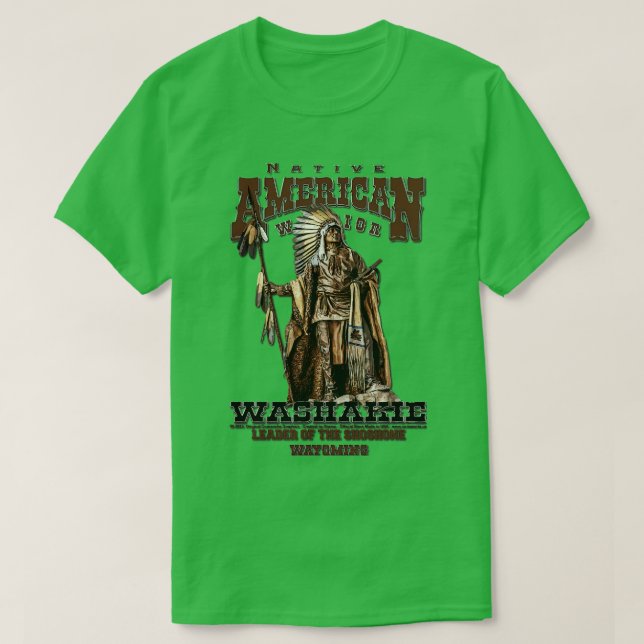 Washakie Shoshone-Kriegerin T-Shirt (Design vorne)