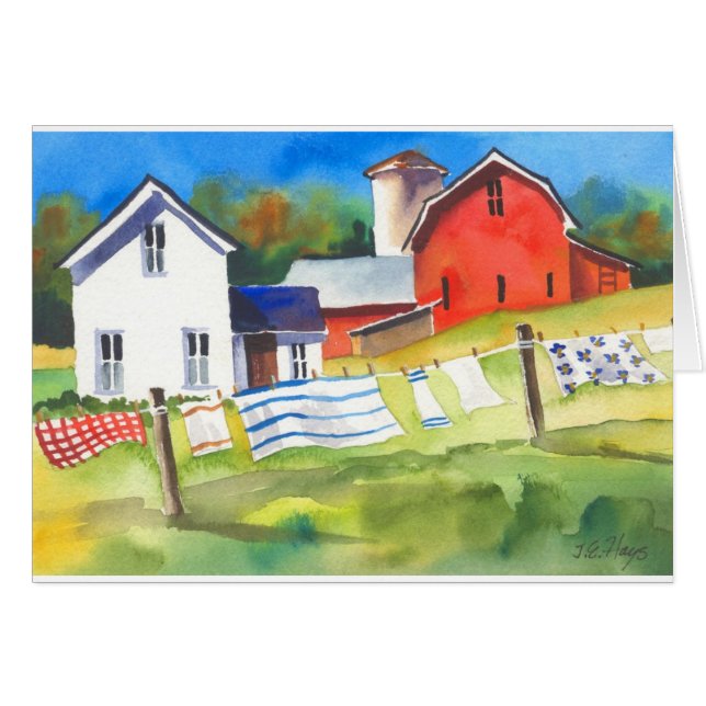 Washday auf dem Bauernhof (Vorderseite (Horizontal))